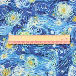 Van gogh pintura a óleo tecido de algodão para decoração de costura diy retalhos tecido têxtil decoração de casa 45*110cm - Image 2