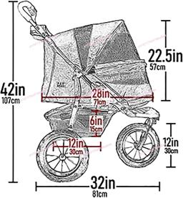 Pet Gear Carrinho de estimação AT3 sem zíper para gatos/cachorros, entrada sem zíper, fácil dobra com uma mão, pneus de corrida, forro removível, suporte de copo - Image 5