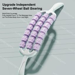 Vara de rolo de massagem portátil ferramenta de massagem manual vara de rolo muscular confortável fitness yoga massageador vara para costas ao ar livre - Image 3