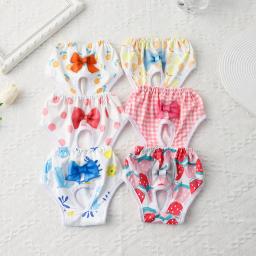 Calças Menstruais Fisiológicas para Cães e Gatos, Fraldas De Impressão De Morango, Calcinha De Cão Fraldas De Gato, Shorts De Cachorro - Image 2