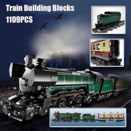 Blocos De Construção De Trem Noturno De Esmeralda, Modelo De Brinquedo Kit, Presente De Aniversário E Natal, Em Stock, 21005, 1085Pcs - Image 2