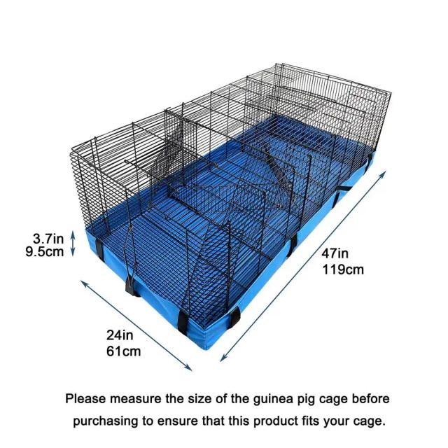 Cama Impermeável Reutilizável para Gaiolas de Pequenos Animais com Forro Antiderrapante e Confortável