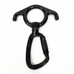 Figura 8 mosquetão giratória 3 em 1 ferragem para dança aérea escalada de seda yoga girando voar antena e rede acessórios balanço - Image 6