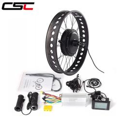 CSC Fat E-bike Kit de conversão 36V 250W 350W 500W hub Motor 48V 1000W 1500W Roda de bicicleta para 20 24 26in Neve bicicleta elétrica - Image 2