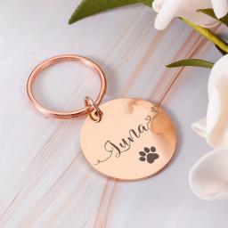 Dog pata dog tag, gravação a laser, identificação do animal de estimação, personalizado colarinho tag, 1 pc - Image 1