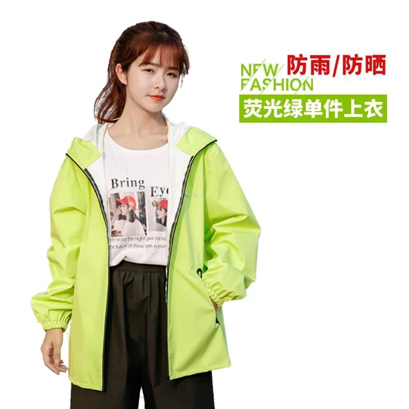 Impermeável fino impermeável para homens e mulheres, poncho com capuz, capa de chuva de motocicleta, roupa de ciclismo, viagem, caminhada, verão - Image 1