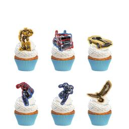 Conjunto de decoração para bolo de aniversário, conjunto de 25 peças, com varas, robô, chá de bebê, presente do bebê - Image 5