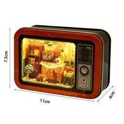 DIY Doll House Kit para Crianças, Grande Miniatura, Kits De Construção, Bonecas De Madeira Café, Presente De Aniversário, Dollhouse Acessórios - Image 6