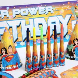 DC Superhero Party Supplies Set for Kids, Decoração de Festa, Guardanapos, Pratos, Toalha de Mesa, Copos, Facas, Garfos, Colheres, Aniversário, Crianças - Image 3