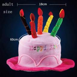 Bonés de aniversário para crianças e adultos, chapéu com velas de bolo, design de festa de aniversário, acessórios, produtos, decoração de natal e halloween - Image 6