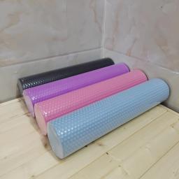 Rolo hexagonal redondo do cilindro da espuma de eva do rolo da ioga para exercícios de pilates aprimorados em casa diâmetro 9.5cm comprimento 45cm - Image 2