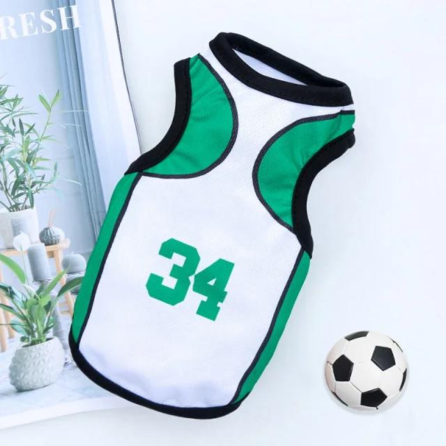 Roupas de Verão para Pets: Jersey Esportivo, Camisetas e Acessórios para Cachorros e Gatos