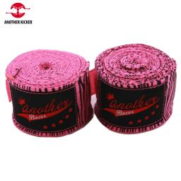 Cotton Boxing Sports Strap, Envoltórios de mão, Suporte de pulso, Stripe Skull, Muay Thai Bandagens, Kick Boxing, MMA, 2 rolos, 3 m, 5m - Image 6
