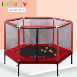 Trampolim para Crianças, Exercício, Equipado com Rede Protetora, Esportes Indoor, Entretenimento, Suporte 120 kg - Image 5