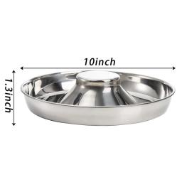 Tigelas de alimentação lenta em aço inoxidável para animais de estimação, tigela de comida e água antiderrapante, alimentação e desmame para cães e gatos pequenos e médios - Image 2