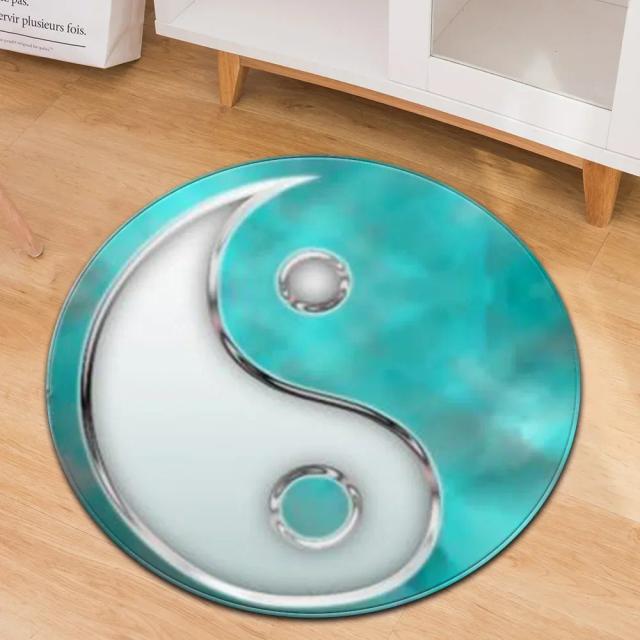 Tapete de Meditação Flor da Vida 150cm Antiderrapante