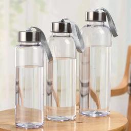 Garrafa de água plástica transparente, Copo de café portátil esporte chá, Beber Garrafas esportivas escolares, 300 ml, 400 ml, 500ml - Image 1