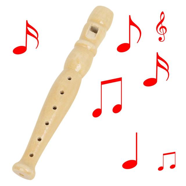Flauta Portátil Artesanal em Madeira com 6 Chaves - Instrumento Tradicional de Sopro Longo