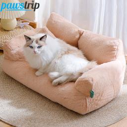 Confortável cama de pelúcia para cães pequenos e médios e gatos, luxuoso sofá quente, ninho de inverno, cama Puppy, Pet Shop - Image 2