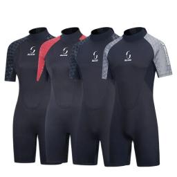 Neoprene manga curta ou longa wetsuit, mergulho, wetsuit caça submarina, zíper traseiro, terno de surf, quente em água fria, mergulho, 3mm - Image 3