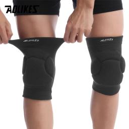 AOLIKES-Joelheiras Esportivas Espessamento, Voleibol, Joelheira Esportes Radicais, Suporte Brace, Dança, Yoga, Protetor Elástico, 1 Par - Image 6