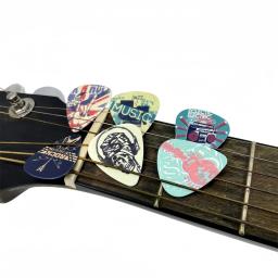 Miwayer-Art Cool Guitar Pick na caixa de Metal, Black Pick Holder, presente original para baixo, elétrico e Acou, médio, pacote de 6 - Image 3