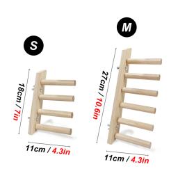Escada de madeira para pássaros e papagaios, brinquedo interativo para animais de estimação, acessórios engraçados para moer gaiola de pássaro, 4 ou 6 passos - Image 2