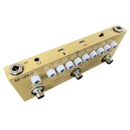 Pedal recarregável de madeira multi efeitos, guitarra acústica, gravação, função de interface de áudio Cuvave Pedal para baixo elétrico - Image 3