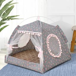 Fechado Cozy Hammock com Pisos para Animais de Estimação, Cat Tent Bed, Teepee Geral, Small Dog House, Pet Acessórios - Image 1