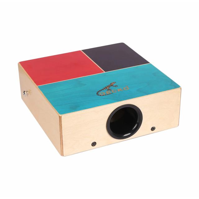 Cajon de Madeira GECKO: Tambor de Mão Plana com Alça Ajustável, Ideal para Iniciantes em Percussão