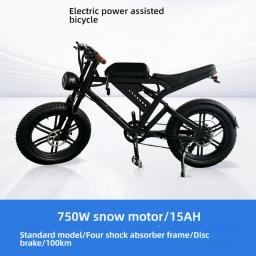 Bateria de lítio para bicicleta de neve de montanha ajuda a homens e mulheres com deslocamento de velocidade variável, bateria leve, bicicleta elétrica - Image 5