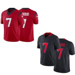 Futebol americano manga curta respirável Jersey, uniforme de futebol, desgaste dos homens, Rugby Jersey, Houston Texans, C.J. Marinha jogo, Stroud, 7 - Image 1