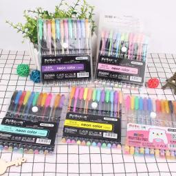 Glitter Gel Canetas Set, Adulto Coloring Book, Revistas, Desenho, Doodling, Art Markers, Promoção, Escola, Escritório, 12Pcs - Image 1