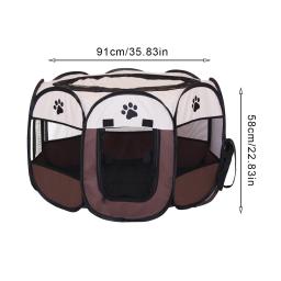 Dobrável impermeável Pet Playpen, Dog Tent, Canil removível Pen, Abajur para gato, Cama de piquenique para cachorro - Image 5