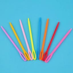 100Pcs Plástico Costura Agulhas Lã Bordado Tapeçaria Tecelagem Agulhas para Artesanato Vestuário Sapatos DIY Kniting Cusp Crochet Ganchos - Image 2