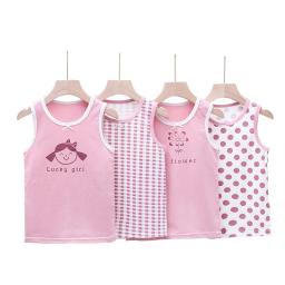 2025 verão meninas dos desenhos animados regata conjuntos infantis usar algodão crewneck colete com tiras topos briefs boxer shorts criança 3-8 anos de idade - Image 3