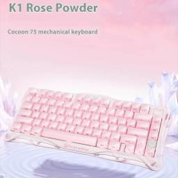 Gravastar mercúrio k1 rgb teclado mecânico quente swappable teclado para jogos interruptores lineares rgb teclado para jogos sem fio - Image 3