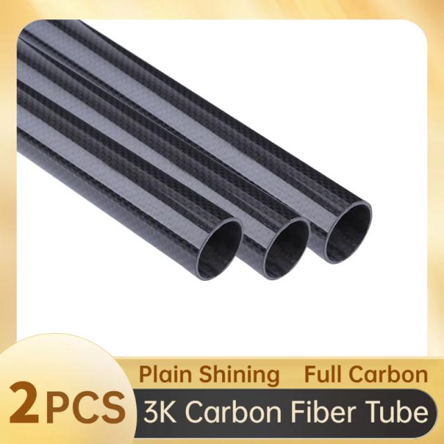 Tubo Fibra Carbono 3k 500mm Leveza e Rigidez Superior