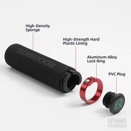 Rockbros ultraight apertos de bicicleta esponja manopla mtb punhos mountain bike lidar com guiador acessórios de ciclismo anti-skid - Image 4