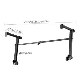 Suporte de piano ajustável 2 camadas universal metal piano rack resistente teclado instrumento musical suporte acessórios - Image 6