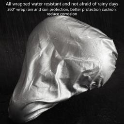 Capa selim bicicleta à prova d'água, capa chuva para assento bicicleta portátil, protetor à prova poeira para e - Image 5