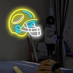 Dimmable Football Helmet Neon Sign for Wall, Light Up, Sinais para Meninos, Quarto de Jogos, Man Cave Bar, Rugby Sports - Image 6