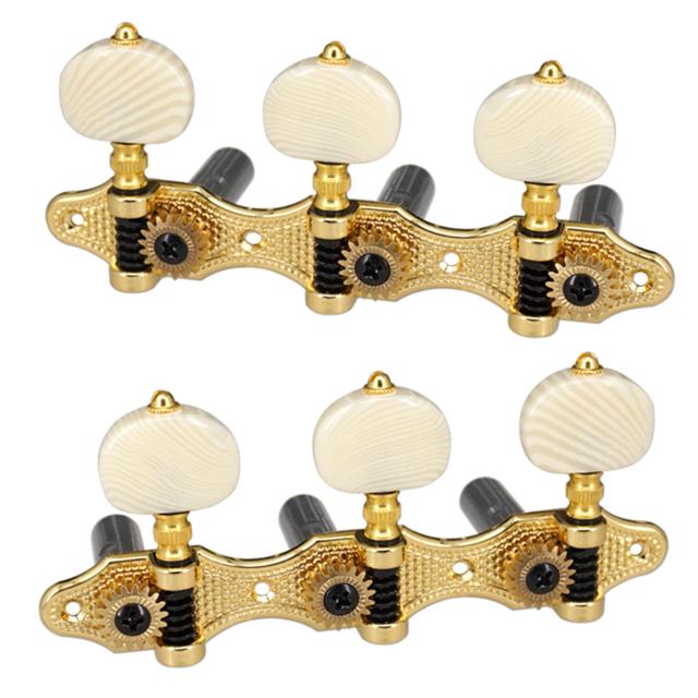 Kit de Sintonia para Guitarra Acústica Clássica com 6 Tuning Pegs e Botões de Substituição 1:18