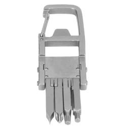 Chaveiro multitool 12 em 1 dobrável multi ferramenta de aço inoxidável ao ar livre chave fenda bit 12 em 1 chaveiro multitool - Image 6