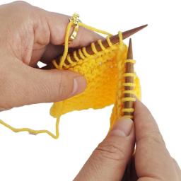 Tricô crochê loop anéis knittied diy fio guia dedo mais rápido titular anel dedal ajustável crocheter ferramentas de costura suprimentos - Image 5
