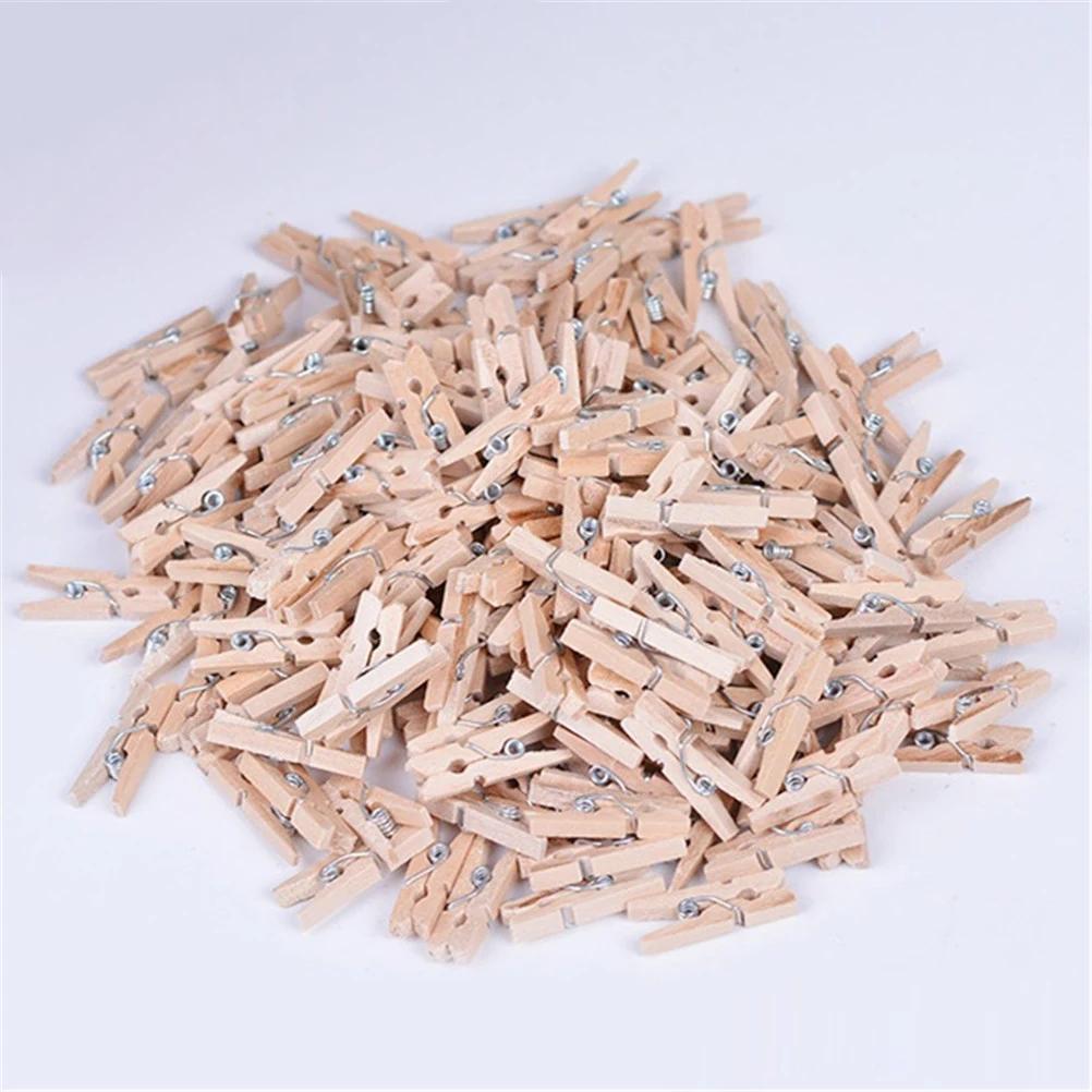 Mini Clipes De Madeira para Decoração, Artesanato Artesanal, Foto Decorativa, Prendedor De Roupa, Casa E Escritório, 2.5cm, 50PCs - Image 1