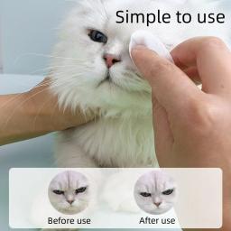 Pet Eye Cleaning Wipes para gatos e cães, Limpeza dos dentes, Limpeza dos dentes - Image 4