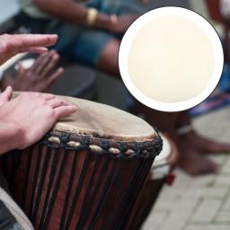 Tambor africano pele tambor capa substituição tambores africanos superfície pele de cabra tambor instrumento percussão acessórios - Image 5