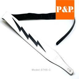 Almofada de correia da guitarra elétrica PP, couro relâmpago, preto, rosa, marrom, branco, novo, 2023 - Image 4