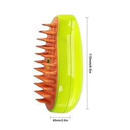 Auto limpeza escova vaporosa para gato e cão, 3 em 1 escova de vapor, massagem, removedor de cabelo, pente, Pet Grooming, escova de beleza - Image 6